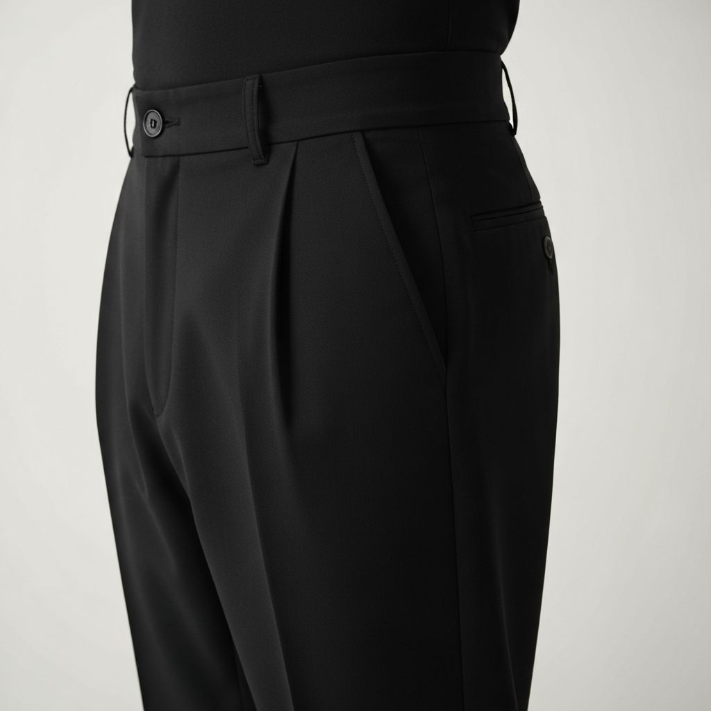 Classic Black Formal Trousers view 2